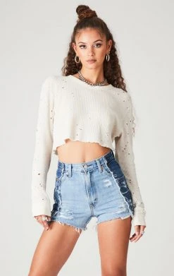 FURST OF A KIND VINTAGE SPLICED DENIM SHORTS VINTAGE DENIM SHORTS