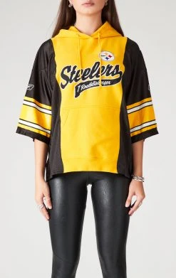 FURST OF A KIND SALE VINTAGE VERTICAL SPLICED JERSEY HOODIE