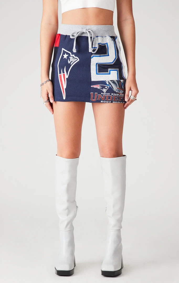 FURST OF A KIND VINTAGE NFL VINTAGE SPLICED PATCHWORK SKIRT 3 FURST OF A KIND VINTAGE NFL VINTAGE SPLICED PATCHWORK SKIRT