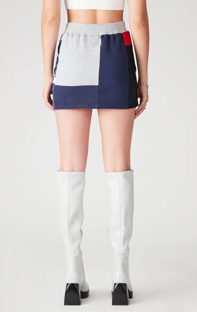 FURST OF A KIND VINTAGE NFL VINTAGE SPLICED PATCHWORK SKIRT 6 FURST OF A KIND VINTAGE NFL VINTAGE SPLICED PATCHWORK SKIRT