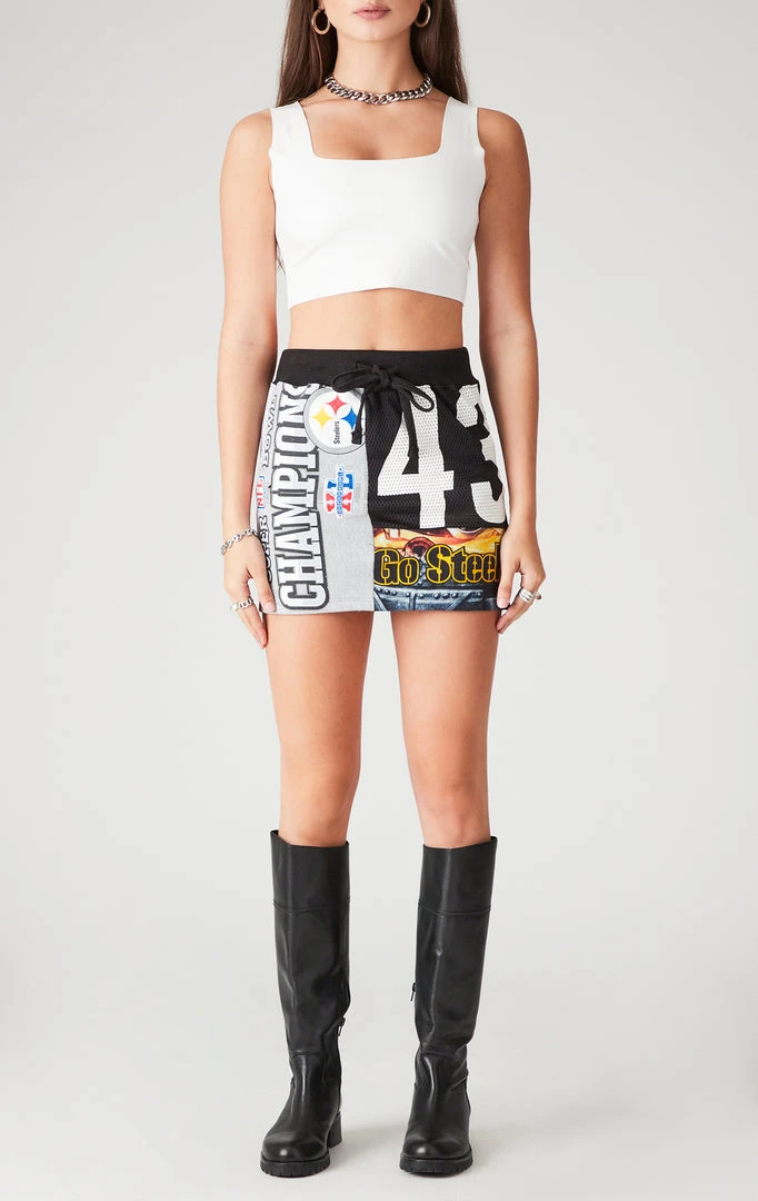 FURST OF A KIND VINTAGE SPLICED PATCHWORK SKIRT VINTAGE NFL 4 FURST OF A KIND VINTAGE SPLICED PATCHWORK SKIRT VINTAGE NFL