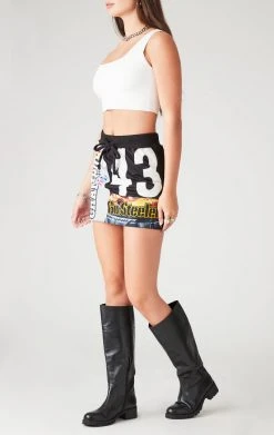 FURST OF A KIND VINTAGE SPLICED PATCHWORK SKIRT VINTAGE NFL 9 FURST OF A KIND VINTAGE SPLICED PATCHWORK SKIRT VINTAGE NFL