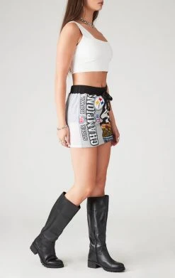 FURST OF A KIND VINTAGE SPLICED PATCHWORK SKIRT VINTAGE NFL 10 FURST OF A KIND VINTAGE SPLICED PATCHWORK SKIRT VINTAGE NFL