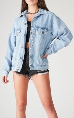 FURST OF A KIND VINTAGE GRAPHIC BACK INSERT DENIM JACKET VINTAGE DENIM JACKETS