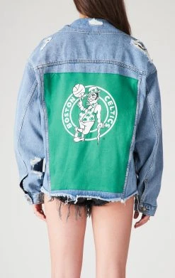 FURST OF A KIND VINTAGE DENIM JACKETS VINTAGE GRAPHIC BACK INSERT DENIM JACKET