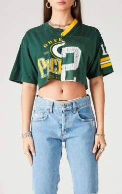 FURST OF A KIND VINTAGE SPLICED CROPPED JERSEY TEE