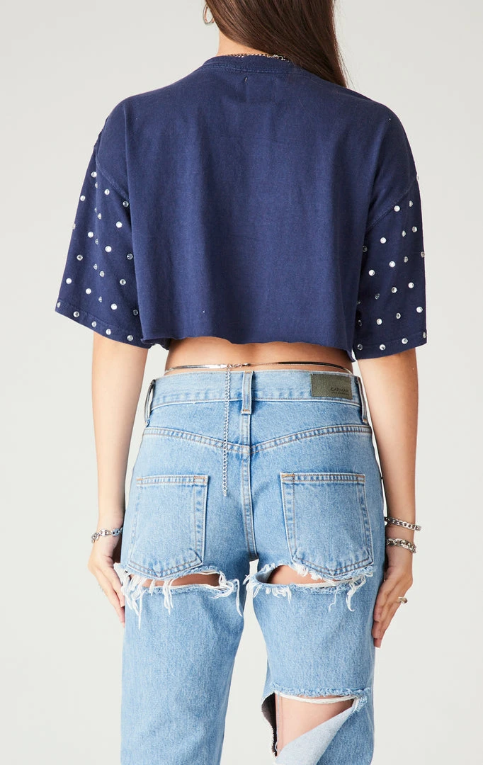 FURST OF A KIND VINTAGE ALLOVER RHINESTONE CROPPED TEE 4 FURST OF A KIND VINTAGE ALLOVER RHINESTONE CROPPED TEE