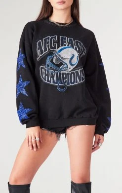 FURST OF A KIND VINTAGE OVERDYE STAR PATCH SWEATSHIRT