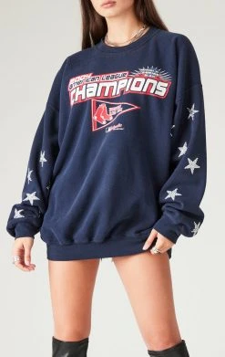 FURST OF A KIND VINTAGE SILVER STAR PATCH CLUSTER SWEATSHIRT