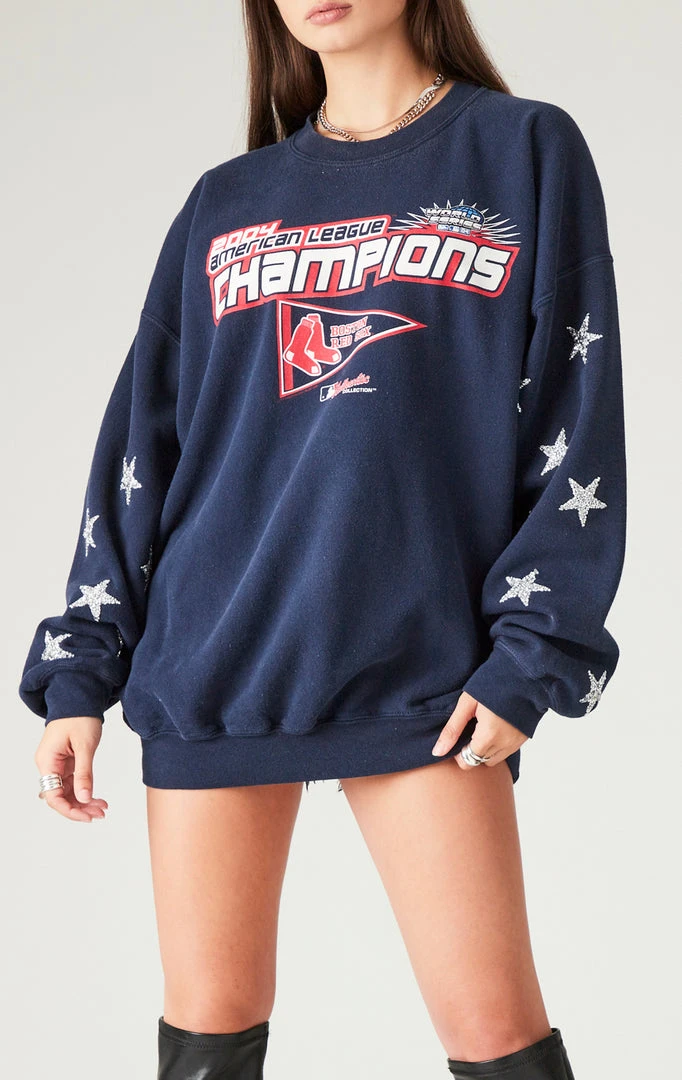 FURST OF A KIND VINTAGE SILVER STAR PATCH CLUSTER SWEATSHIRT 3 FURST OF A KIND VINTAGE SILVER STAR PATCH CLUSTER SWEATSHIRT