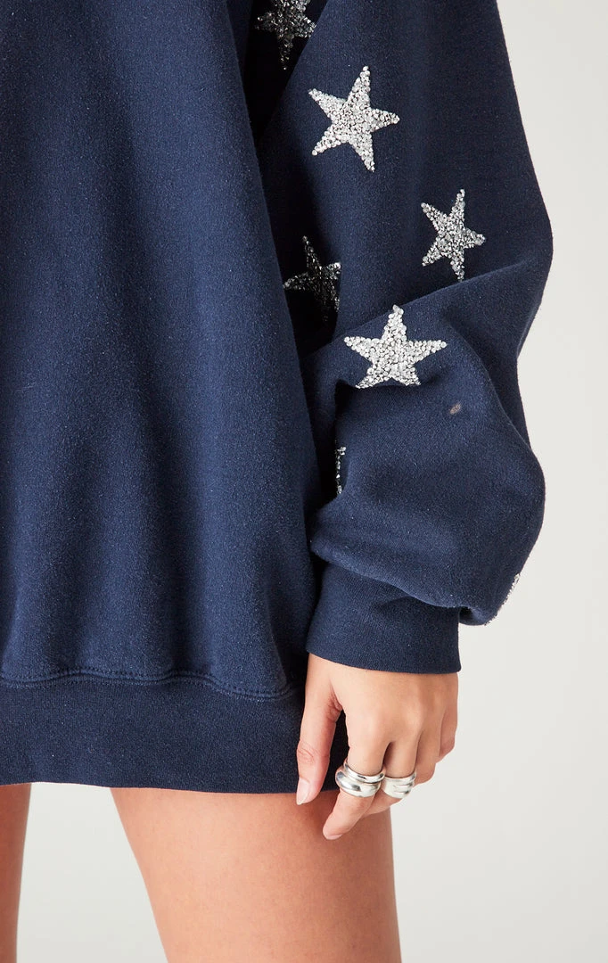 FURST OF A KIND VINTAGE SILVER STAR PATCH CLUSTER SWEATSHIRT 5 FURST OF A KIND VINTAGE SILVER STAR PATCH CLUSTER SWEATSHIRT