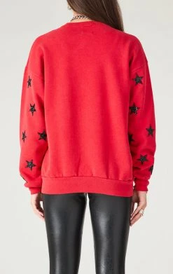 FURST OF A KIND VINTAGE BLACK STAR PATCH CLUSTER SWEATSHIRT