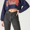 FURST OF A KIND VINTAGE BLACK RHINESTONE CROPPED SWEATSHIRT 2 FURST OF A KIND VINTAGE BLACK RHINESTONE CROPPED SWEATSHIRT