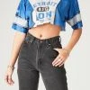 FURST OF A KIND SALE VINTAGE V SPLICED JERSEY CROPPED HOODIE