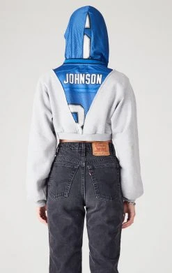 FURST OF A KIND SALE VINTAGE V SPLICED JERSEY CROPPED SWEATSHIRT