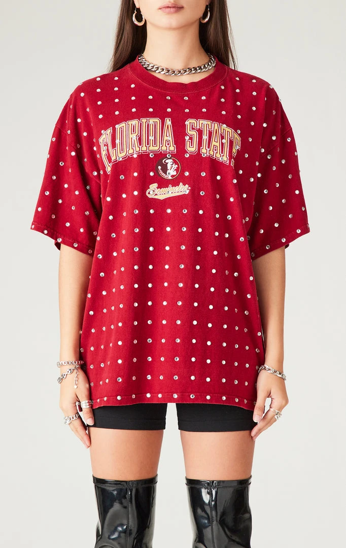 FURST OF A KIND VINTAGE SILVER ALLOVER RHINESTONE TEE 3 FURST OF A KIND VINTAGE SILVER ALLOVER RHINESTONE TEE