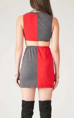 FURST OF A KIND VINTAGE SPLICED CUT OUT O-RING DRESS