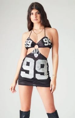 FURST OF A KIND VINTAGE CUT OUT JERSEY HALTER DRESS VINTAGE DRESSES