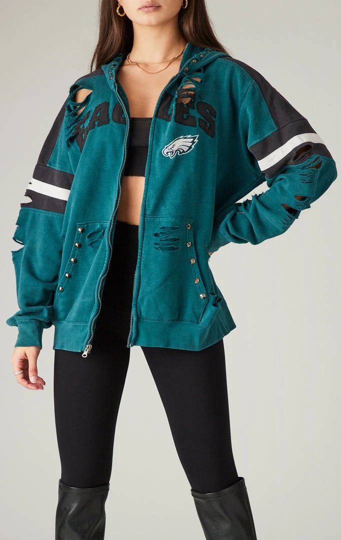 FURST OF A KIND VINTAGE RIPPED STUDDED ZIP UP HOODIE SALE 3 FURST OF A KIND VINTAGE RIPPED STUDDED ZIP UP HOODIE SALE