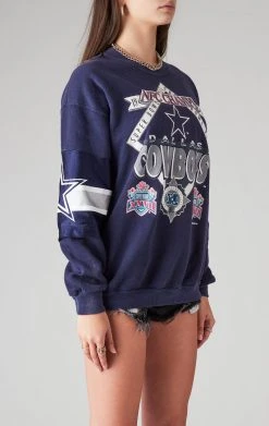 FURST OF A KIND VINTAGE NFL VINTAGE SPLICED JERSEY SLEEVE SWEATSHIRT