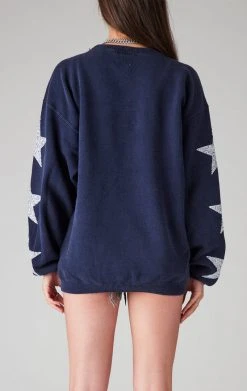 FURST OF A KIND VINTAGE COLLEGE VINTAGE SILVER STAR PATCH SWEATSHIRT