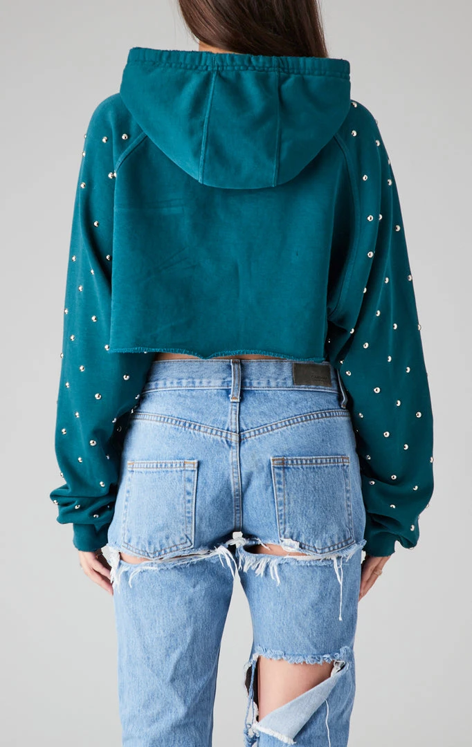 FURST OF A KIND VINTAGE STUDDED RIPPED CROPPED HOODIE SALE 4 FURST OF A KIND VINTAGE STUDDED RIPPED CROPPED HOODIE SALE