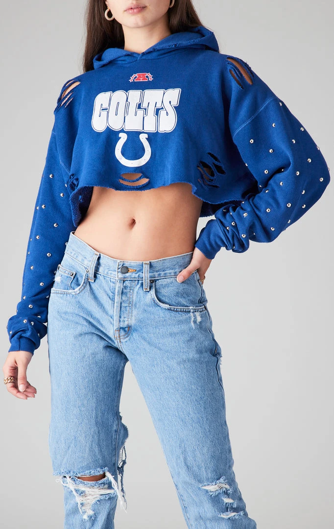 FURST OF A KIND VINTAGE STUDDED RIPPED CROPPED HOODIE 3 FURST OF A KIND VINTAGE STUDDED RIPPED CROPPED HOODIE