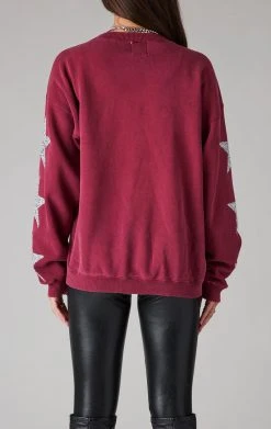 FURST OF A KIND VINTAGE COLLEGE VINTAGE SILVER STAR PATCH SWEATSHIRT