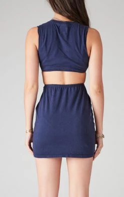 FURST OF A KIND VINTAGE ALLOVER RHINESTONE CUT OUT O-RING DRESS SALE