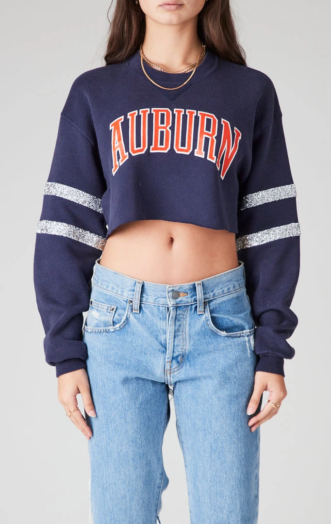 FURST OF A KIND VINTAGE RHINESTONE HOOP CROPPED SWEATSHIRT VINTAGE COLLEGE 3 FURST OF A KIND VINTAGE RHINESTONE HOOP CROPPED SWEATSHIRT VINTAGE COLLEGE