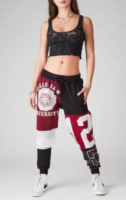 FURST OF A KIND VINTAGE SPLICED PATCHWORK SWEATPANTS VINTAGE COLLEGE