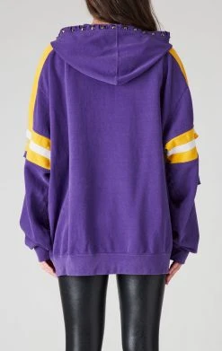 FURST OF A KIND VINTAGE RIPPED STUDDED ZIP UP HOODIE SALE