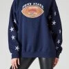 FURST OF A KIND VINTAGE SILVER STAR PATCH CLUSTER SWEATSHIRT