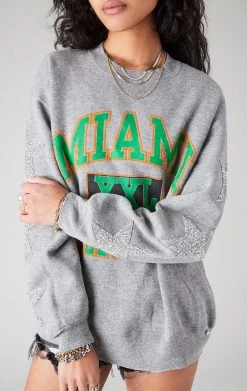 FURST OF A KIND VINTAGE COLLEGE VINTAGE SILVER STAR PATCH SWEATSHIRT