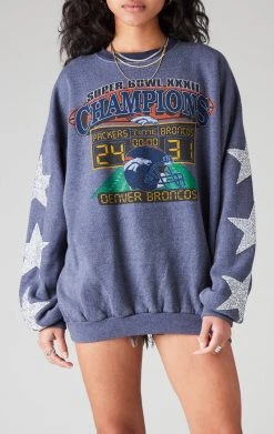 FURST OF A KIND VINTAGE OVERDYE STAR PATCH SWEATSHIRT