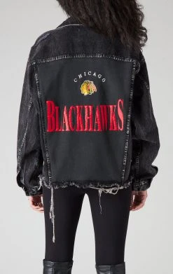 FURST OF A KIND VINTAGE GRAPHIC BACK INSERT DENIM JACKET