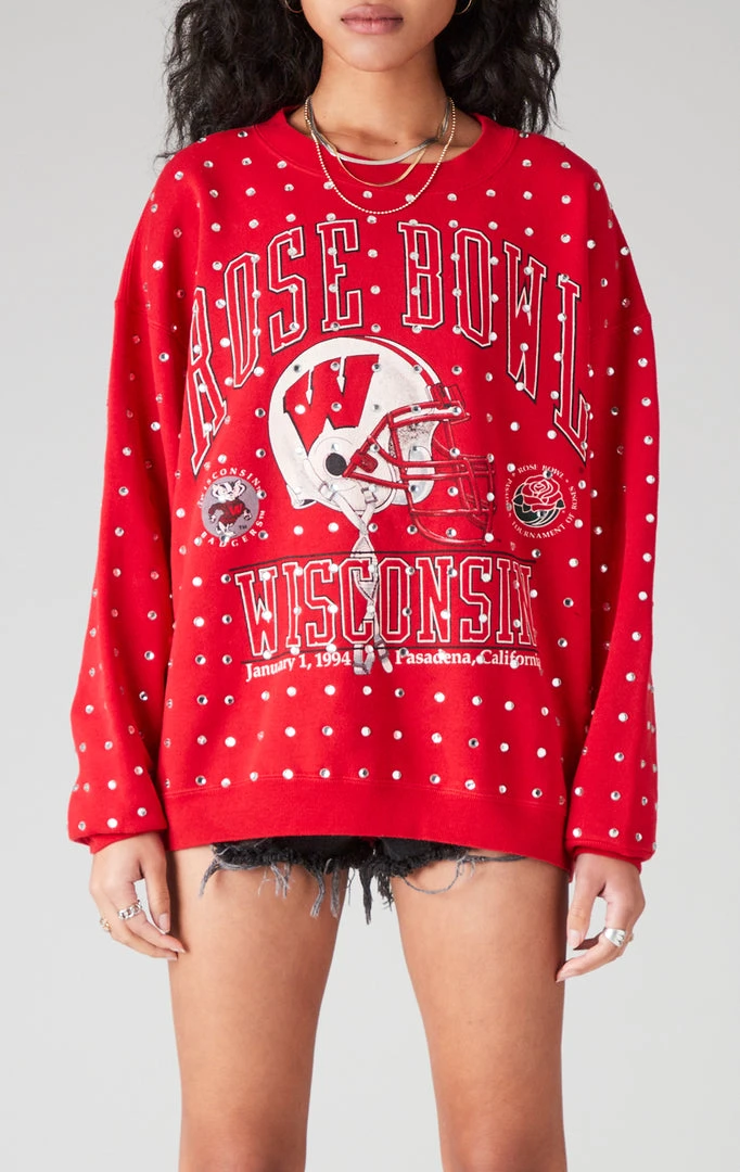 FURST OF A KIND VINTAGE COLLEGE VINTAGE ALLOVER RHINESTONE SWEATSHIRT 3 FURST OF A KIND VINTAGE COLLEGE VINTAGE ALLOVER RHINESTONE SWEATSHIRT