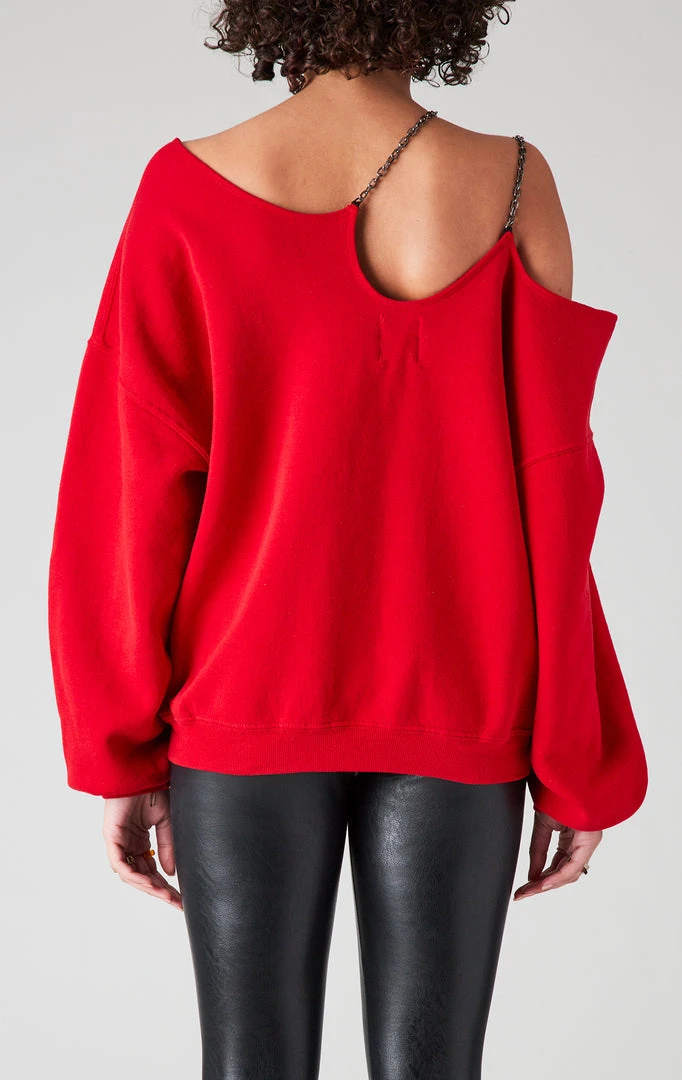 FURST OF A KIND SALE VINTAGE ONE SHOULDER DOUBLE CHAIN SWEATSHIRT 4 FURST OF A KIND SALE VINTAGE ONE SHOULDER DOUBLE CHAIN SWEATSHIRT