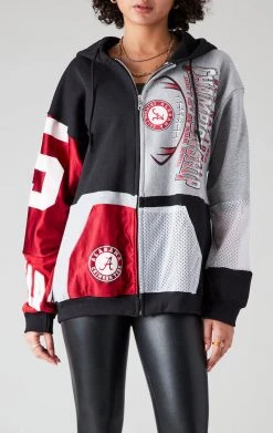 FURST OF A KIND VINTAGE SPLICED PATCHWORK ZIP UP HOODIE