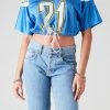 FURST OF A KIND VINTAGE NFL VINTAGE DRAWSTRING CROPPED JERSEY