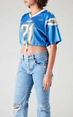 FURST OF A KIND VINTAGE NFL VINTAGE DRAWSTRING CROPPED JERSEY