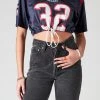 FURST OF A KIND VINTAGE NFL VINTAGE DRAWSTRING CROPPED JERSEY