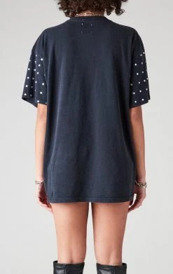 FURST OF A KIND VINTAGE SILVER ALLOVER RHINESTONE TEE