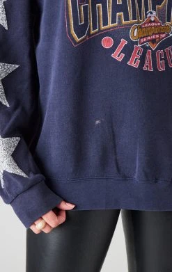 FURST OF A KIND VINTAGE SPORTS VINTAGE SILVER STAR PATCH SWEATSHIRT