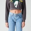 FURST OF A KIND VINTAGE V SPLICED JERSEY CROPPED SWEATSHIRT SALE 1 FURST OF A KIND VINTAGE V SPLICED JERSEY CROPPED SWEATSHIRT SALE